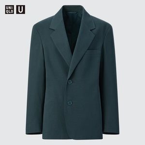 Uniqlo U Jersey Tailored Jacket in Dark Green (Lemaire collab)